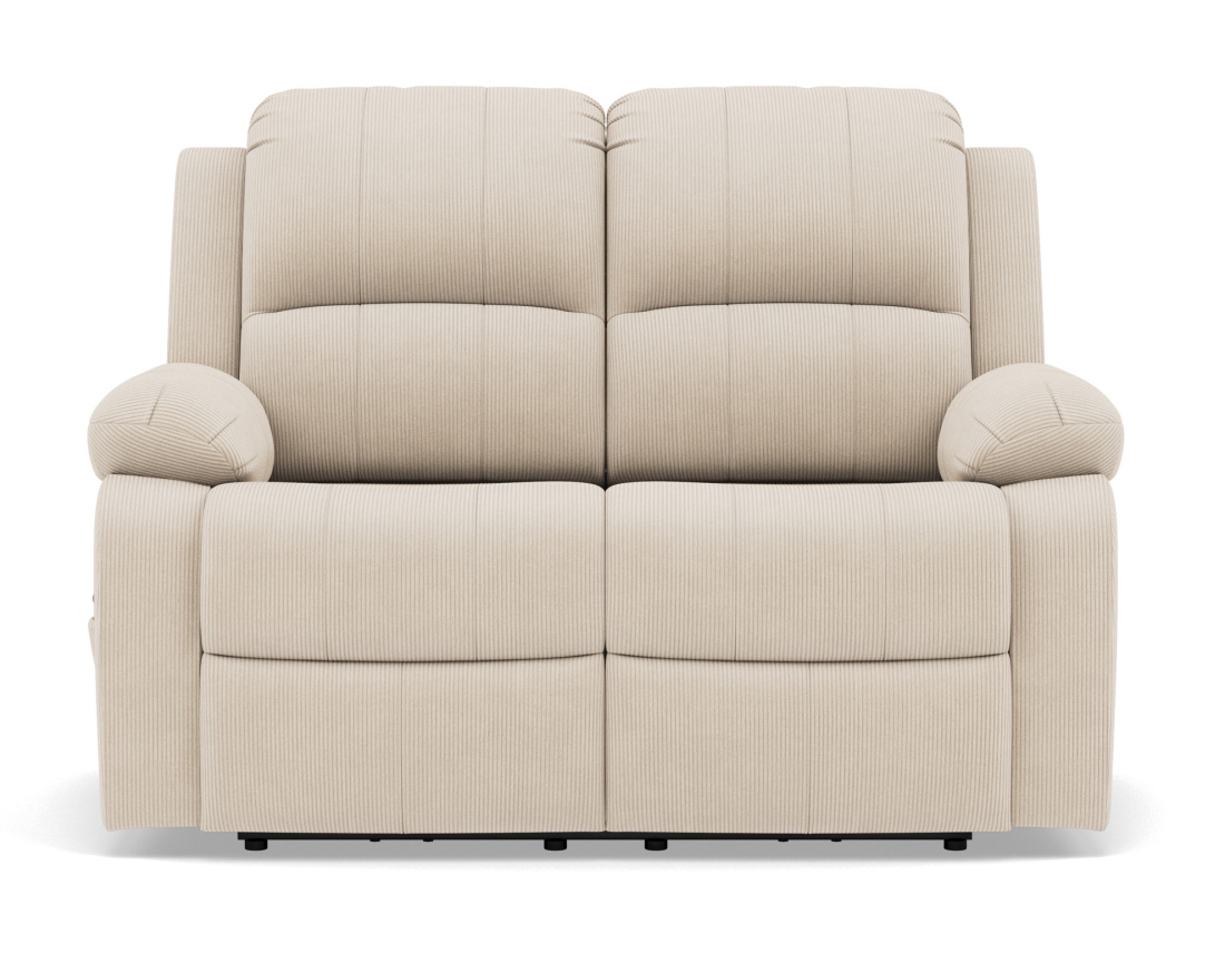 Canapé 2 places relax électrique en velours côtelé Armand