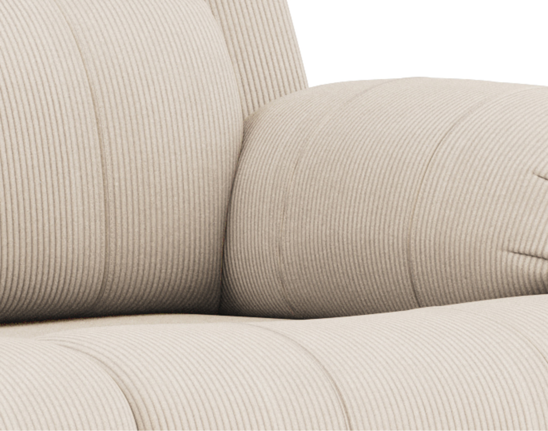 Canapé 2 places relax électrique en velours côtelé Armand