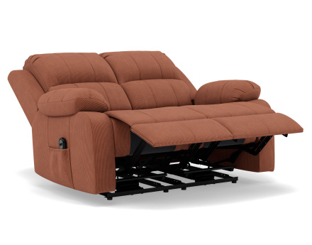 Canapé 2 places relax électrique en velours côtelé Armand