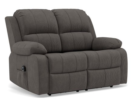 Canapé 2 places relax électrique en velours côtelé Armand