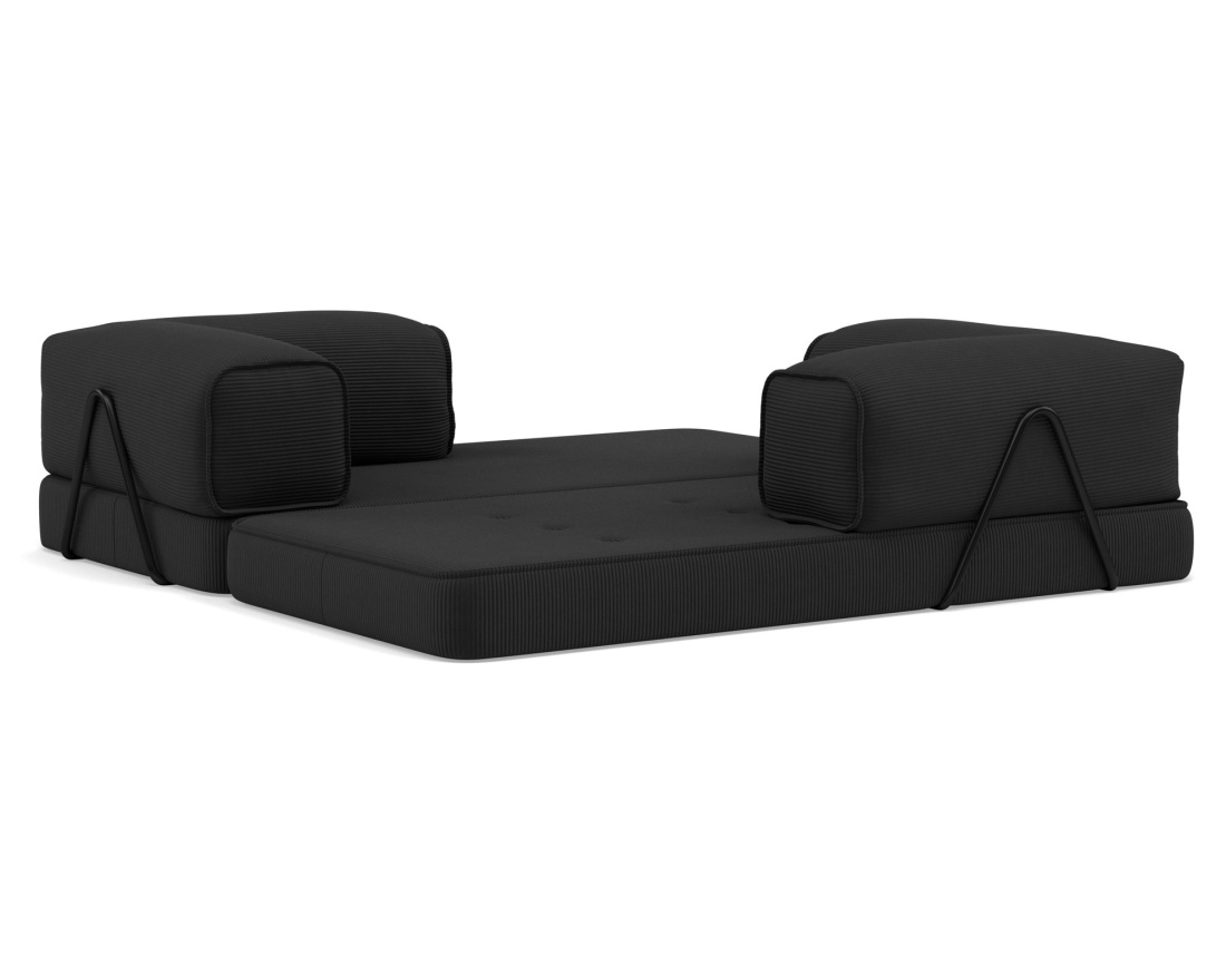 Canapé 3 places convertible en velours côtelé Poppy Canapé 3 places convertible en velours côtelé Poppy