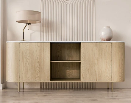 Buffet bas 184 cm 2 portes,...