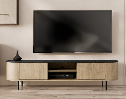Meuble tv 184 cm 2 portes...