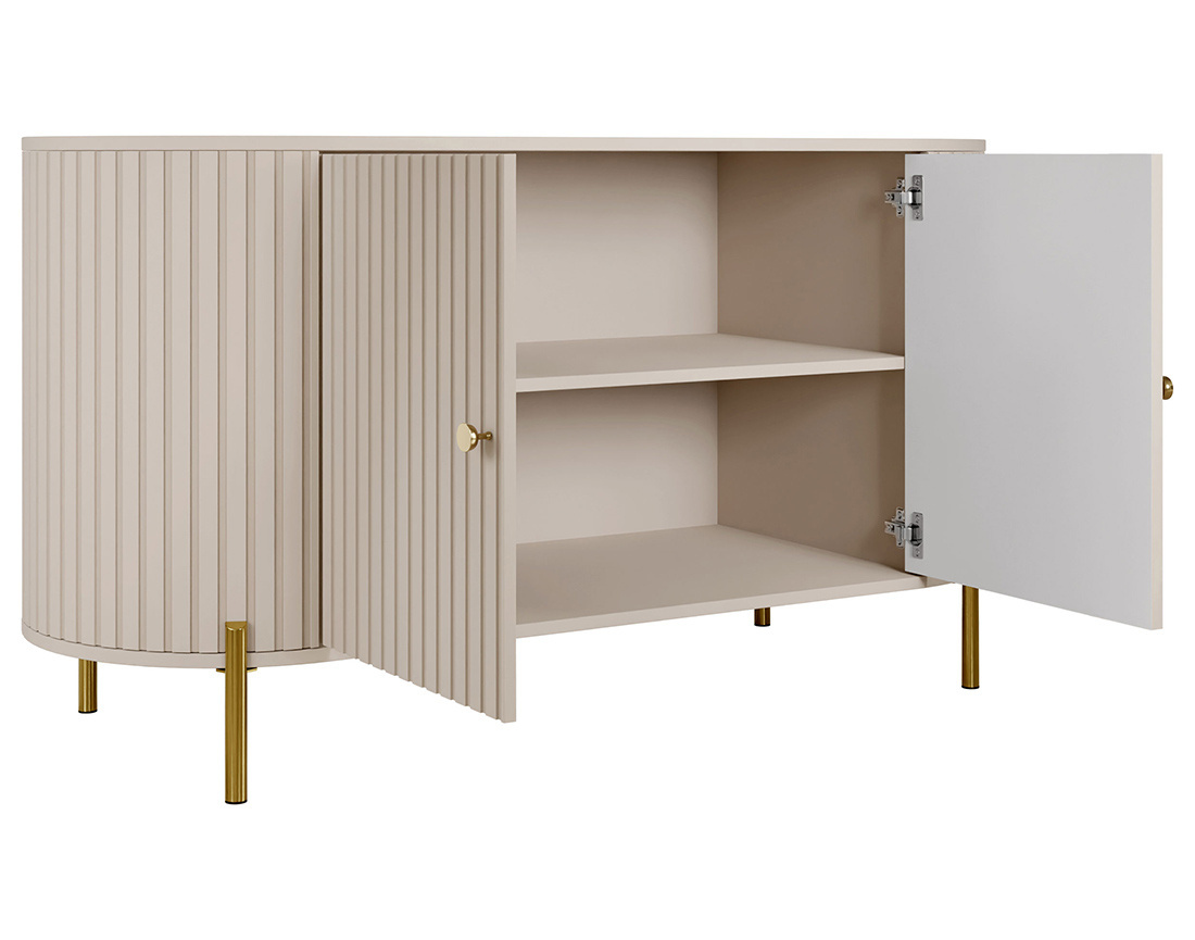 Buffet bas 139 cm 2 portes et 1 étagère Jaime