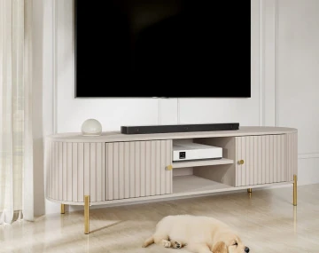 Meuble tv 175 cm 2 portes et 2 niches Jaime