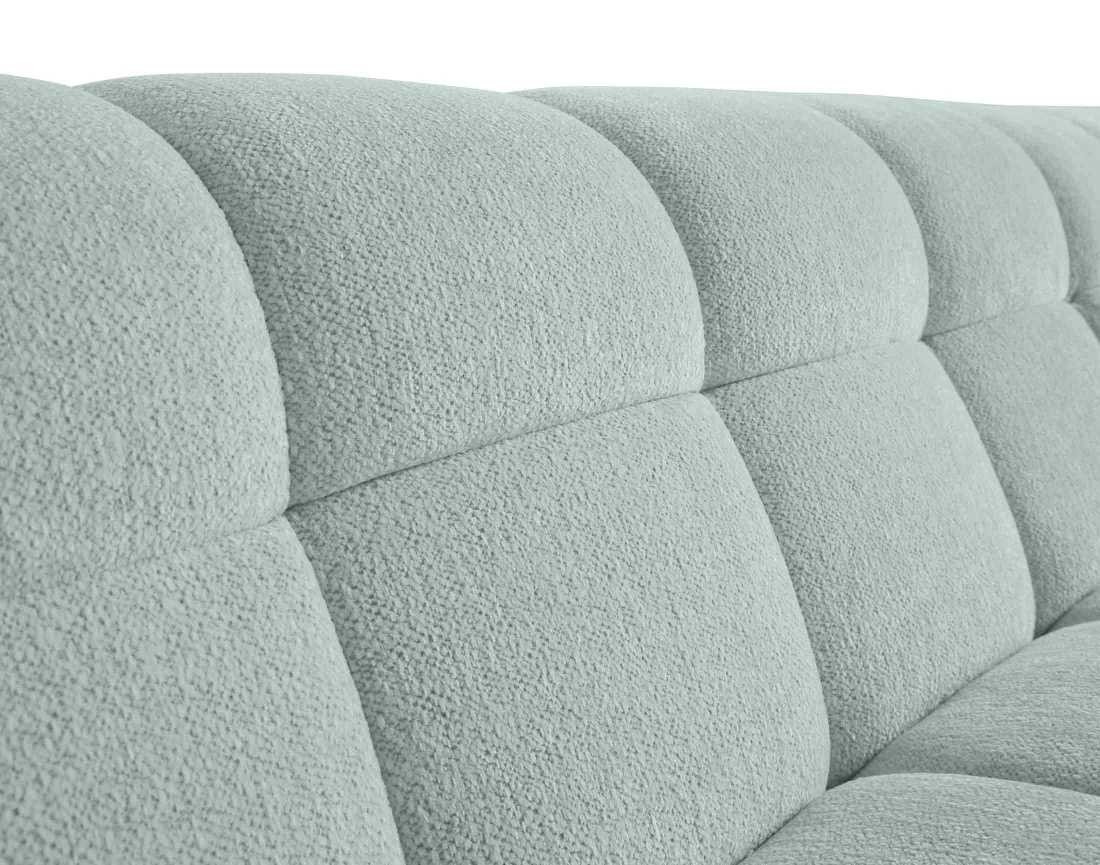 Canapé d'angle droit 4 places en tissu texturé Ray