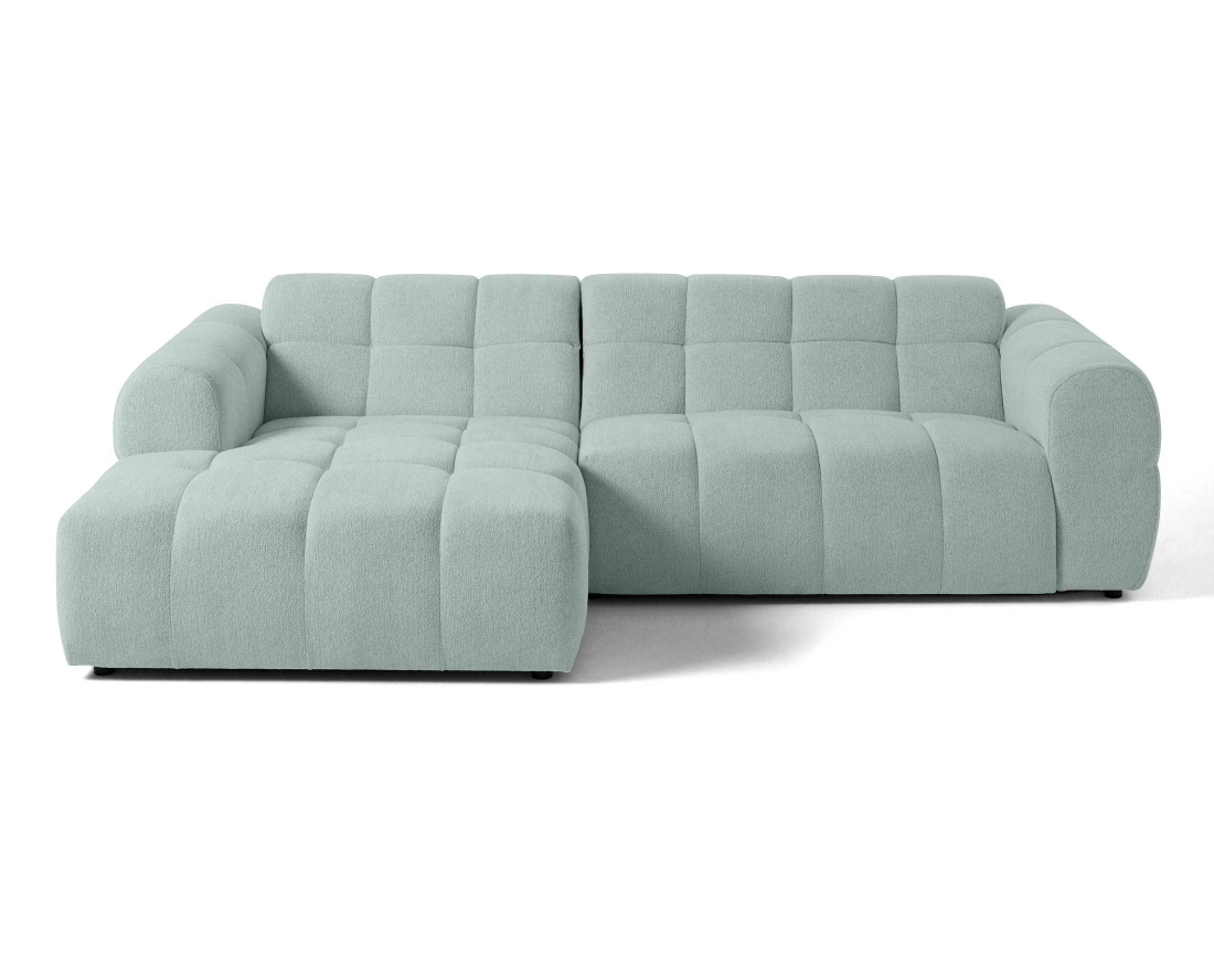 Canapé d'angle gauche 4 places en tissu texturé