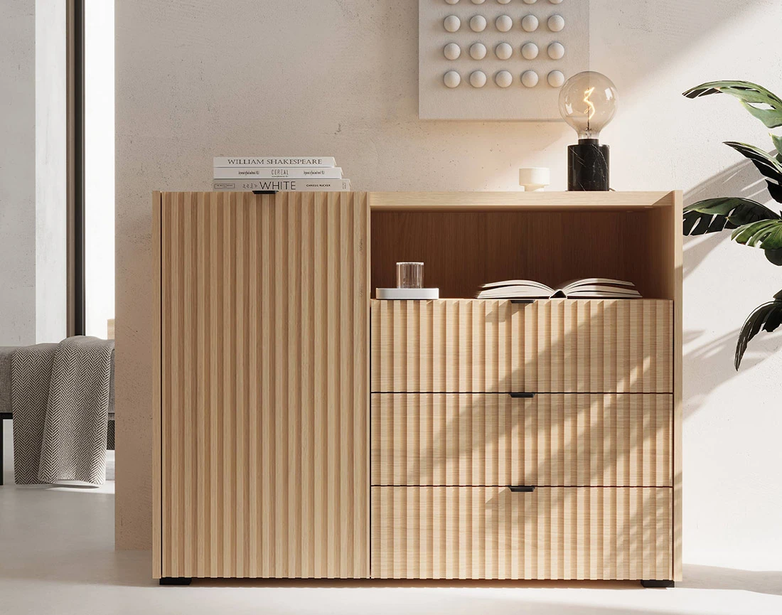 Buffet bas 106 cm 1 porte,...