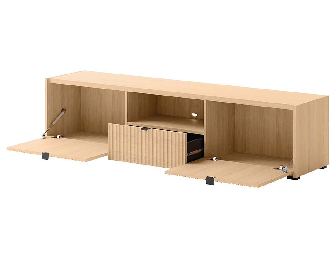 Meuble tv 179 cm 2 portes, 1 tiroir et 1 niche Judy