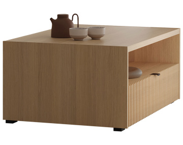 Table basse 100 cm 1 tiroir et 1 niche Judy