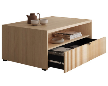 Table basse 100 cm 1 tiroir et 1 niche Judy