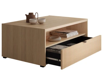 Table basse 100 cm 1 tiroir et 1 niche Judy