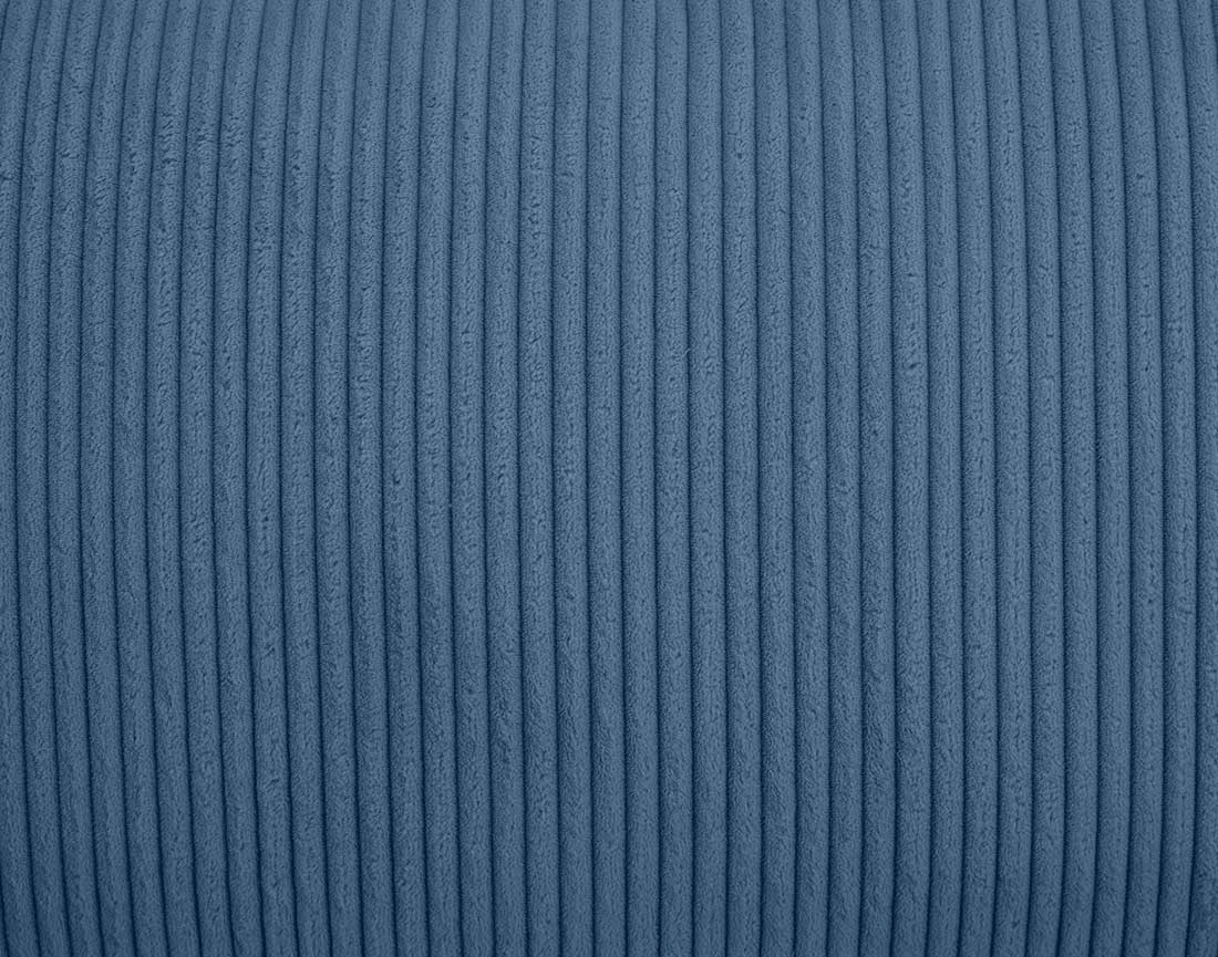 Canapé droit 3 places convertible en velours côtelé Cyrus