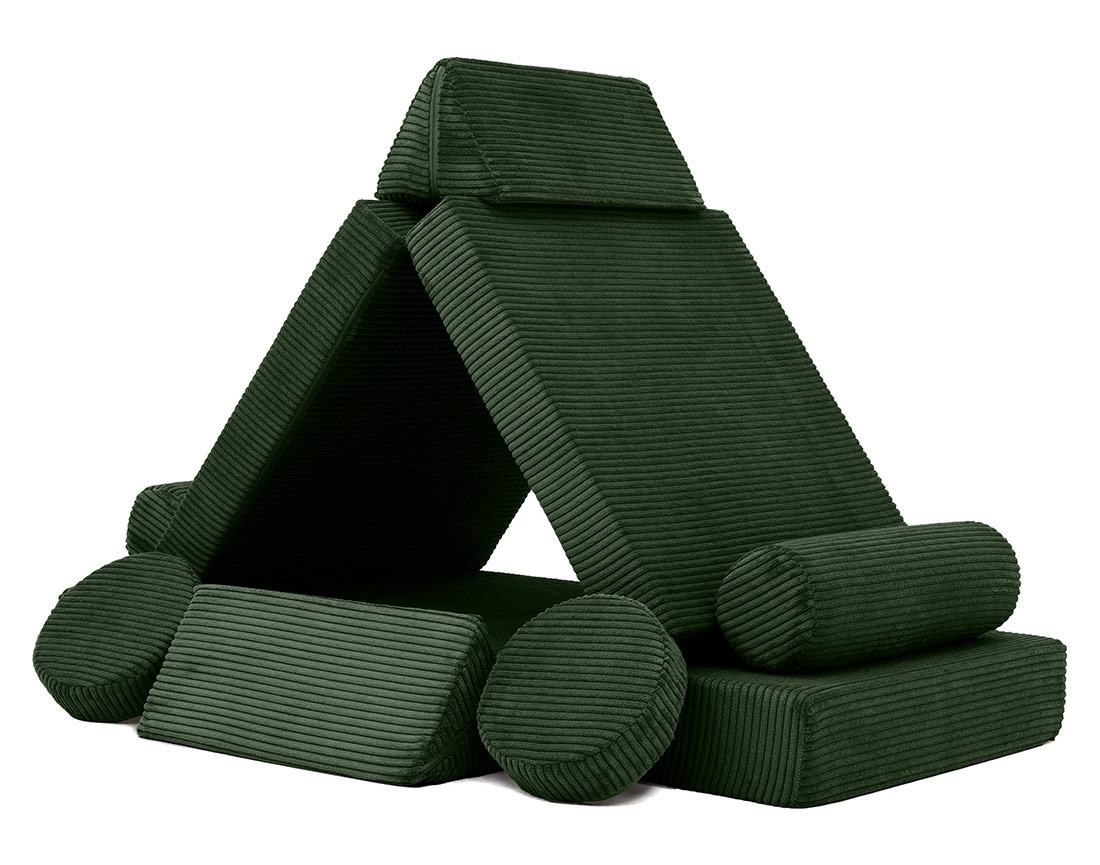 Canapé droit 2 places en velours côtelé Ines