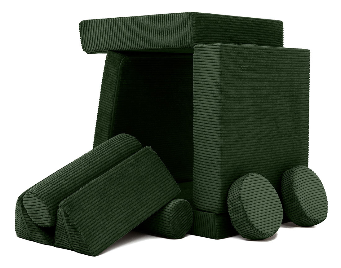 Canapé droit 2 places en velours côtelé Ines