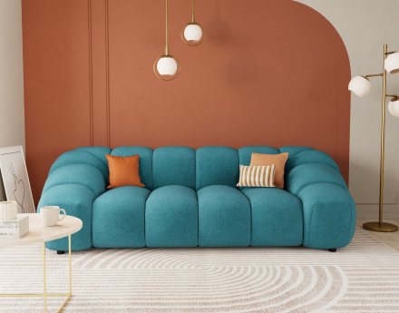 Canapé 3 places en velours texturé Ava