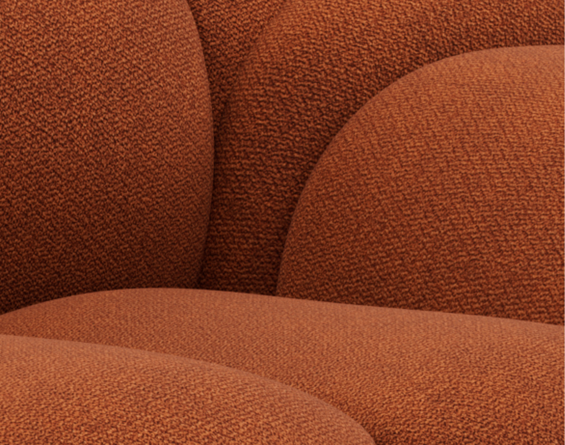 Canapé 3 places en velours texturé Ava