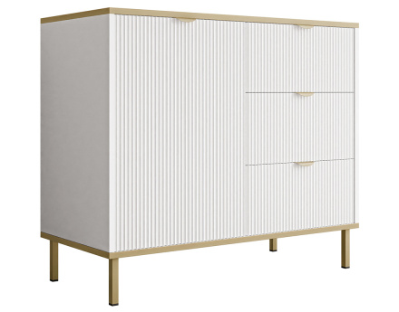 Buffet bas 91 cm 3 tiroirs et 1 porte Hope