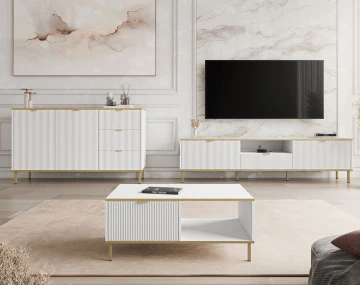 Meuble tv 181 cm 2 portes et 1 tiroir Hope