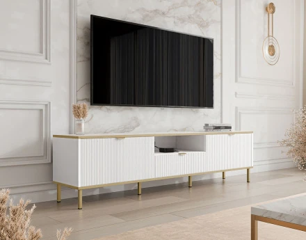 Meuble tv 181 cm 2 portes...