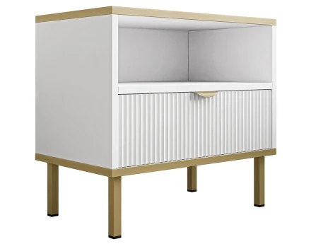 Table de chevet 50 cm 1 tiroir et 1 niche Hope