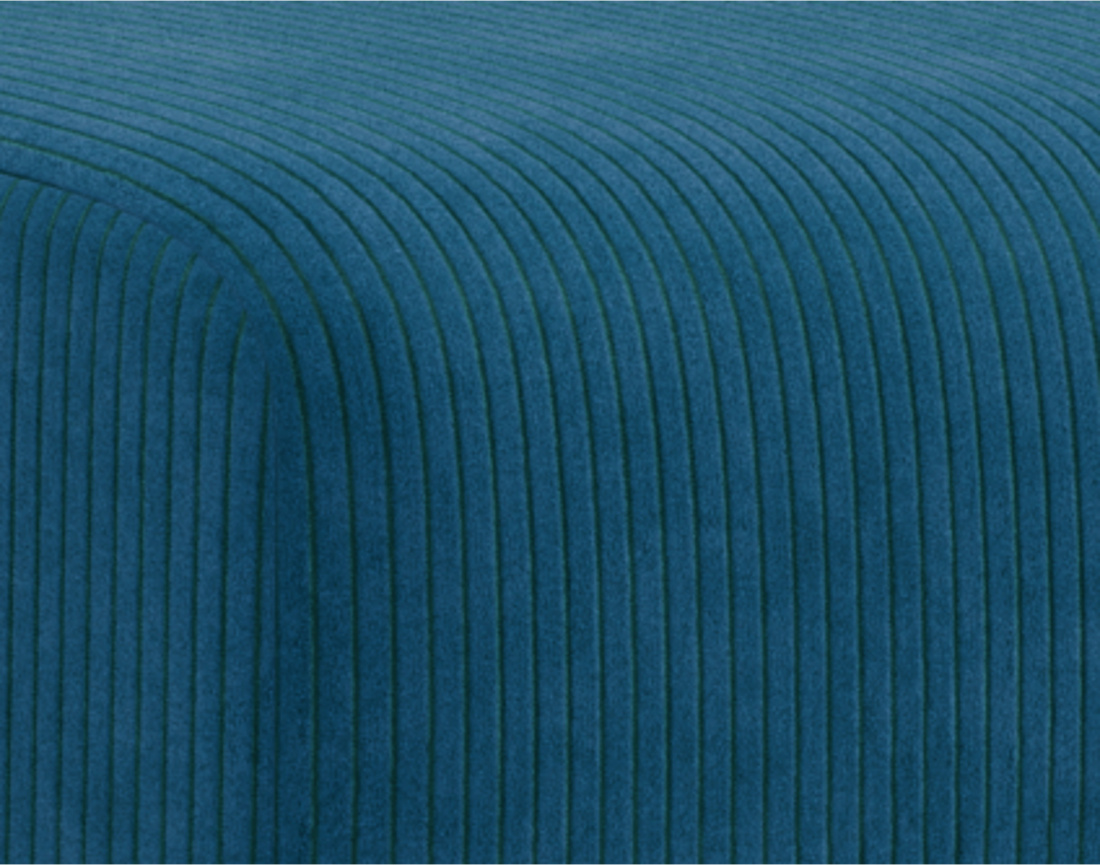 Canapé d'angle gauche 4 places convertible avec coffre sans accoudoir en velours côtelé Topaze