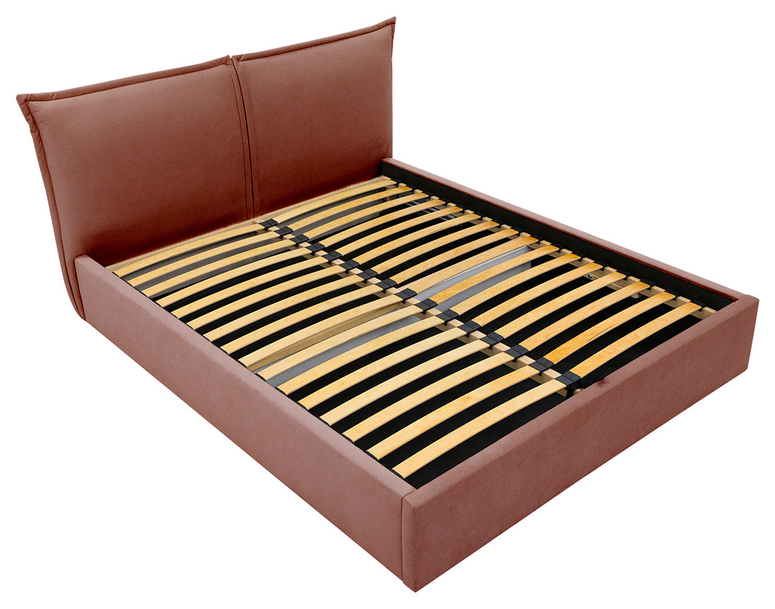 Lit coffre 140x200 cm en velours sommier inclus John