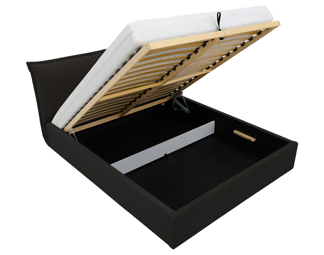 Lit coffre 160x200 cm en velours sommier inclus John