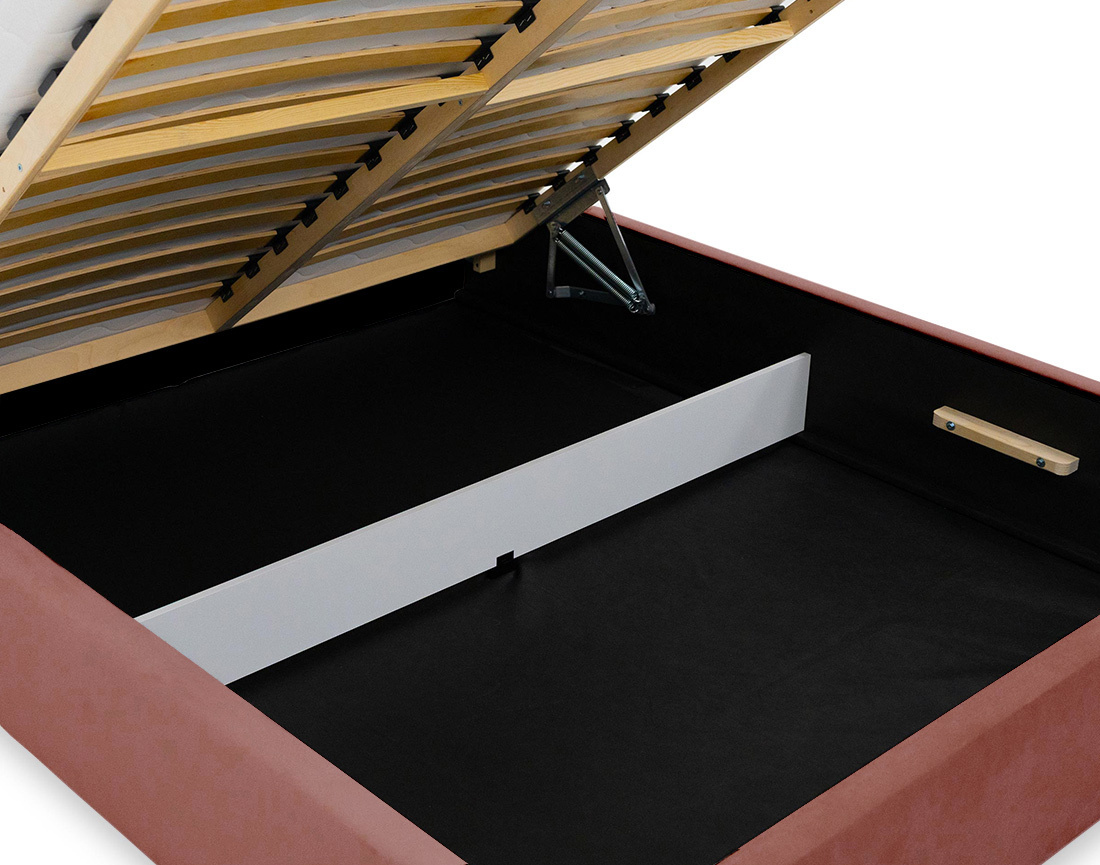 Lit coffre 160x200 cm en velours sommier inclus John