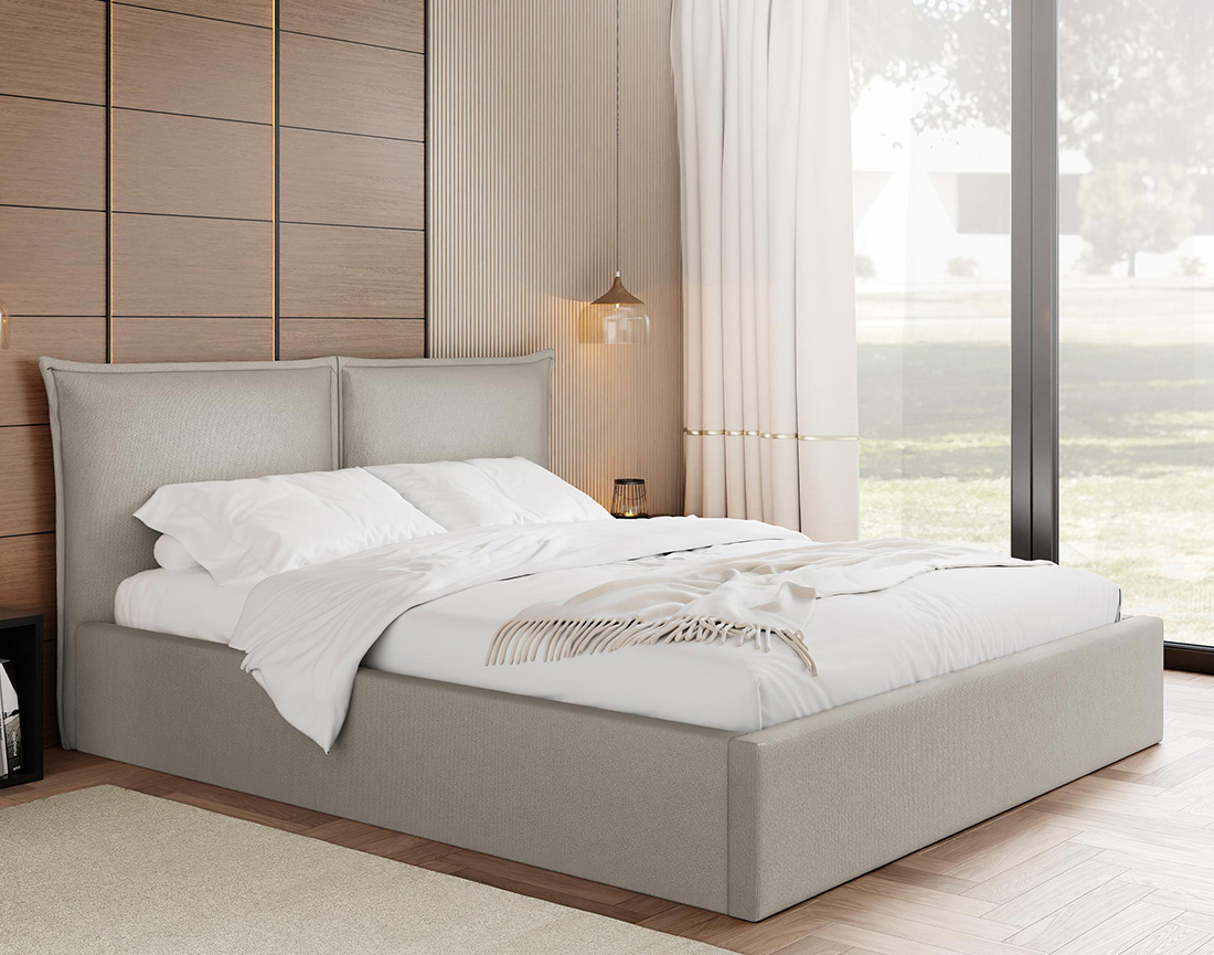 Lit coffre 160x200 cm en velours sommier inclus John