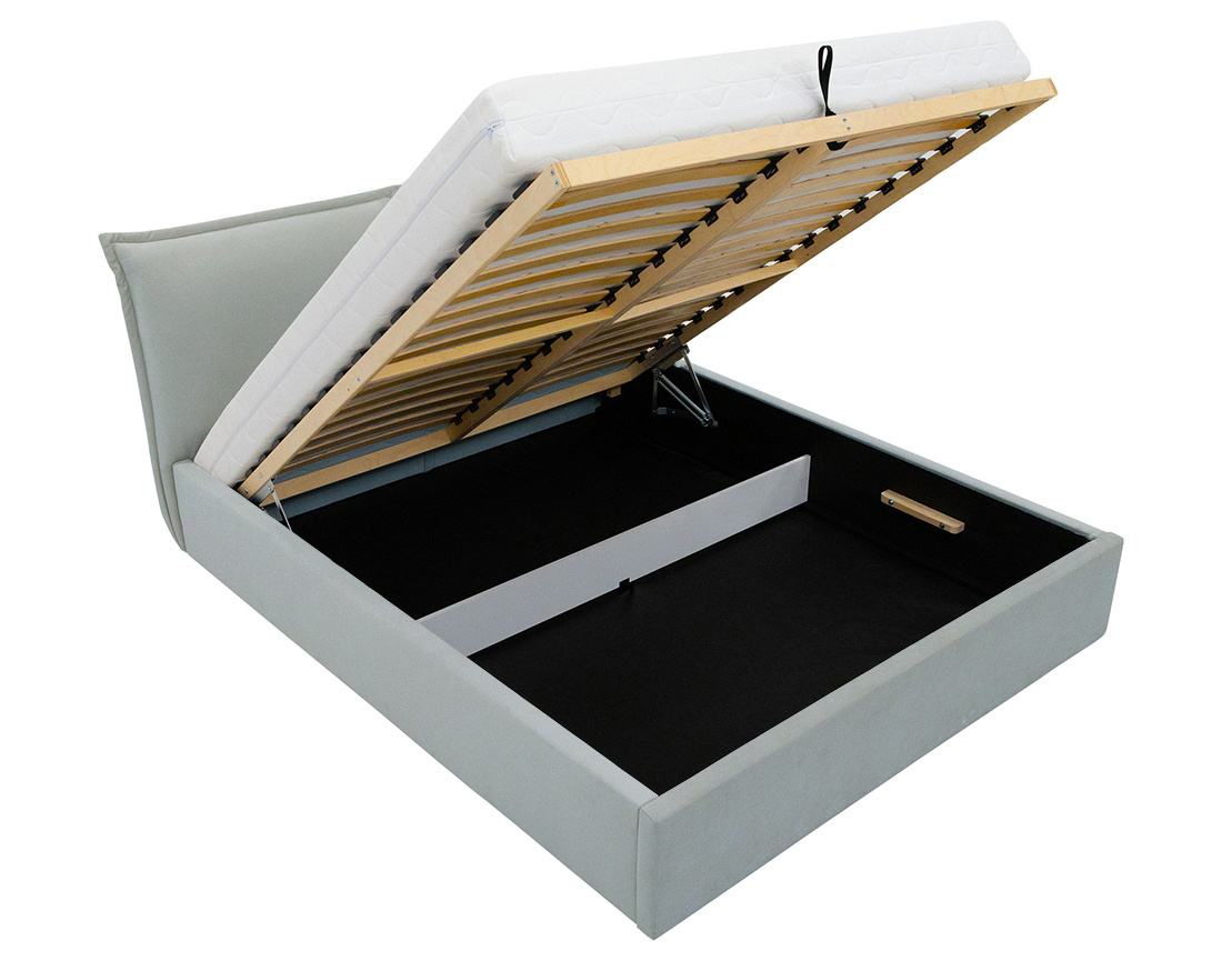 Lit coffre 160x200 cm en velours sommier inclus John