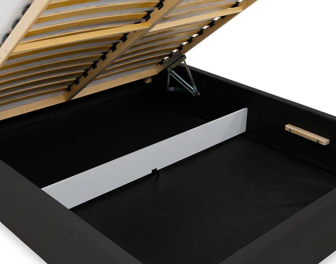 Lit coffre 180x200 cm en velours sommier inclus John