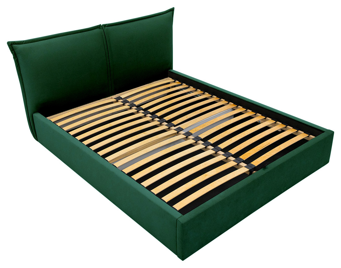 Lit coffre 180x200 cm en velours sommier inclus John