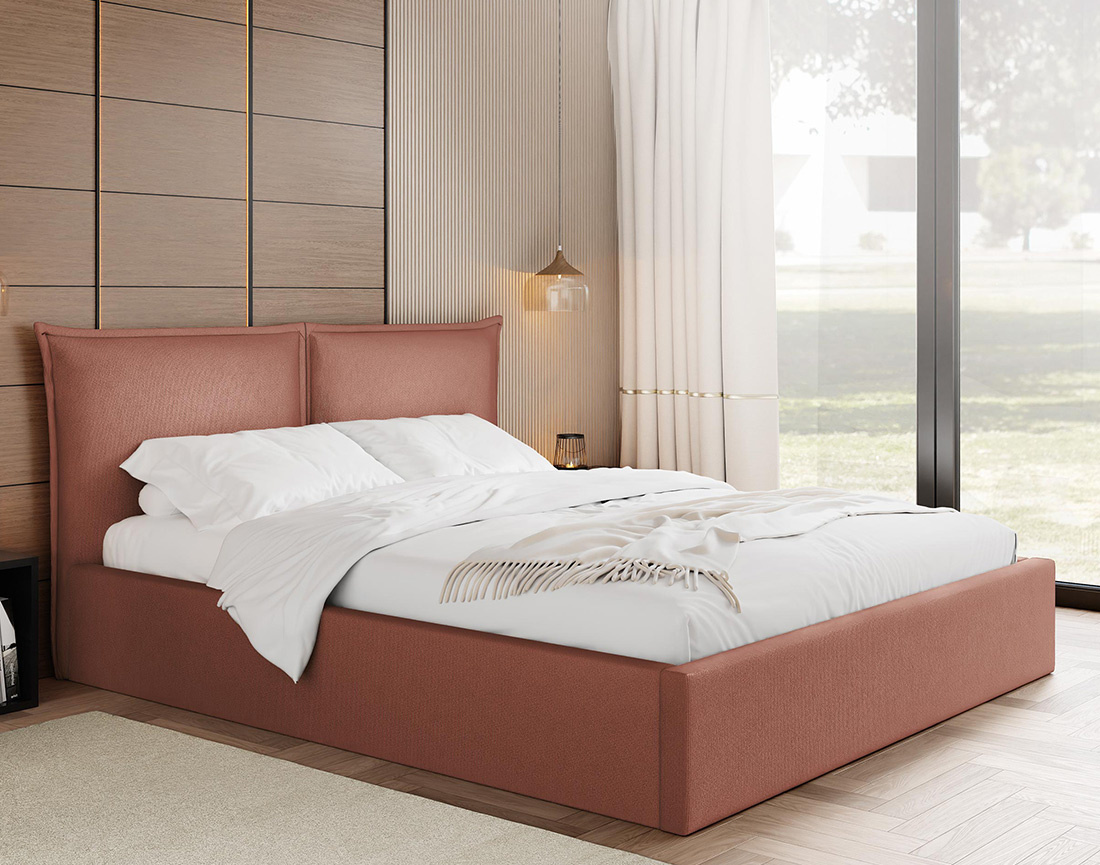 Lit coffre 180x200 cm en velours sommier inclus John