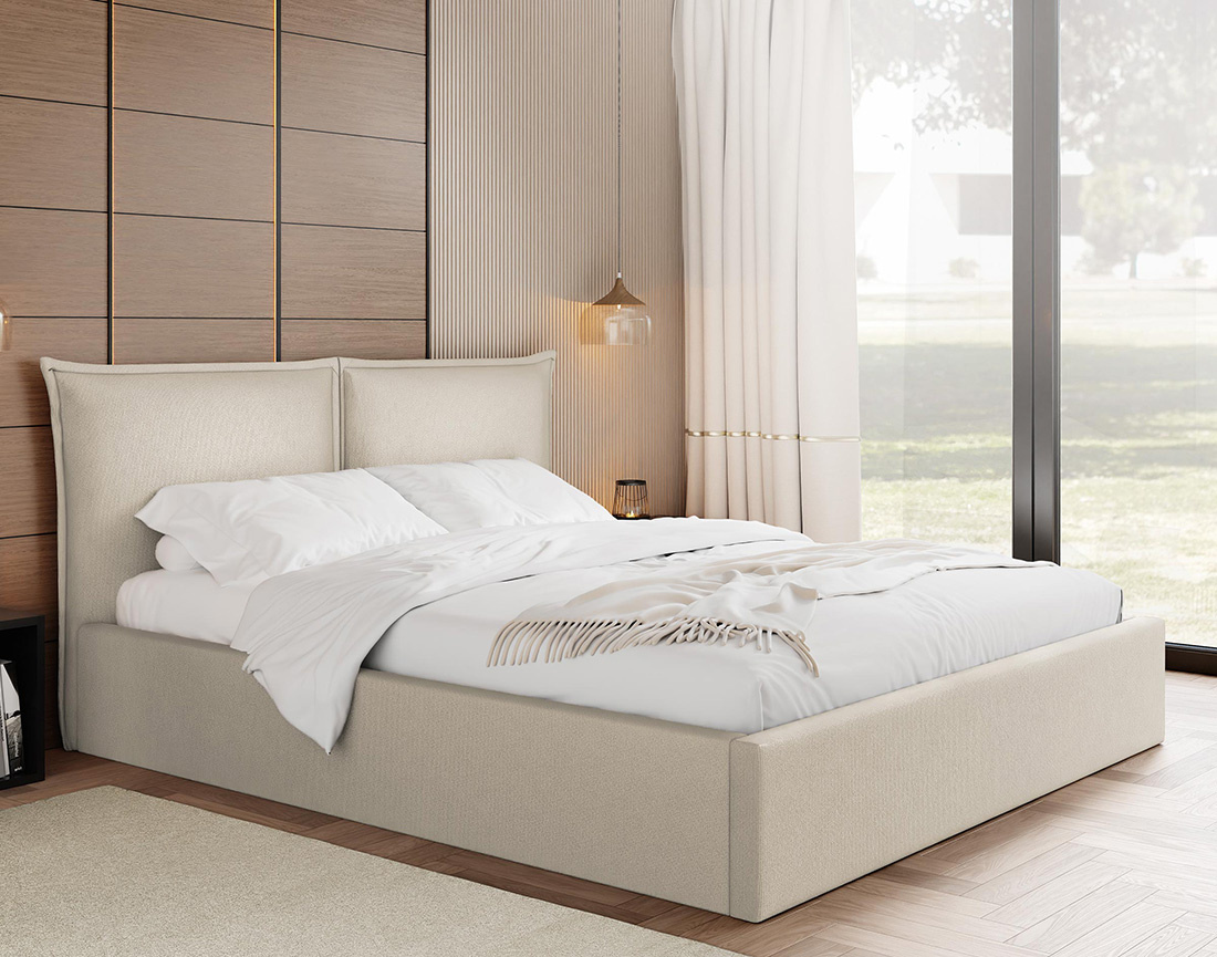 Lit coffre 180x200 cm en velours sommier inclus John