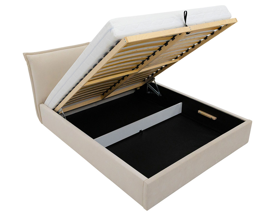Lit coffre 180x200 cm en velours sommier inclus John