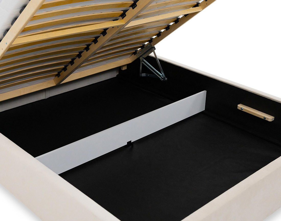 Lit coffre 180x200 cm en velours sommier inclus John