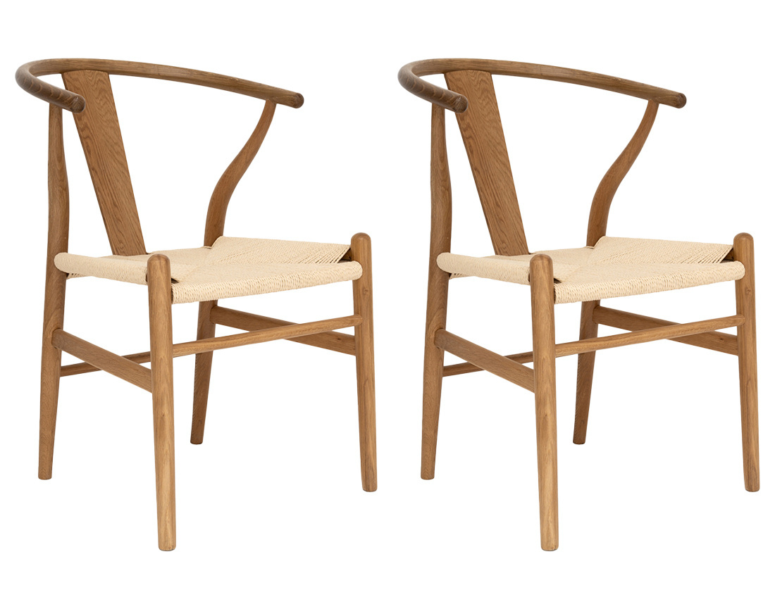 Lot de 2 chaises en bois Bergen