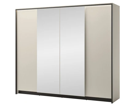 Armoire 4 portes led et miroirs inclus 251x215 cm Kimi