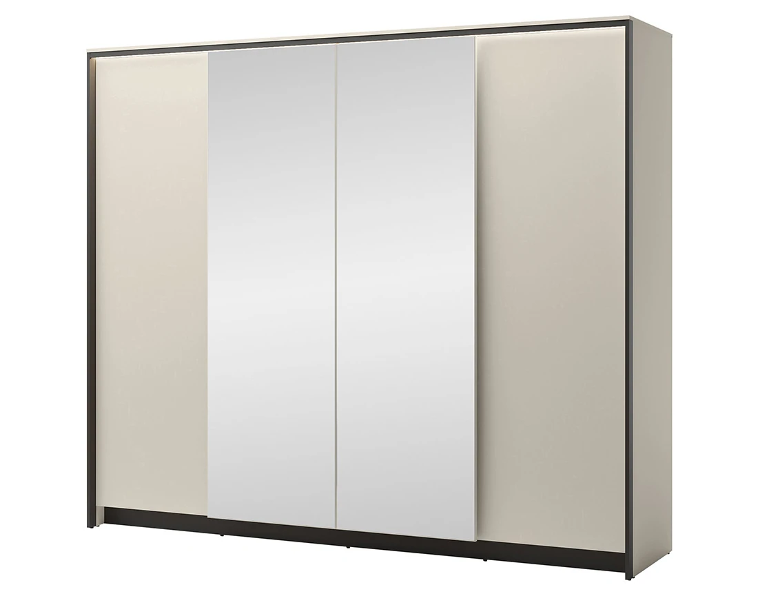 Armoire 4 portes led et...