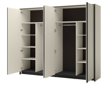 Armoire 4 portes led et...