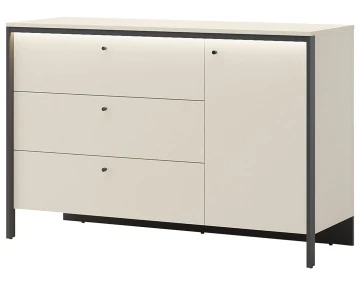 Commode 3 tiroirs et 1 porte led inclus Kimi