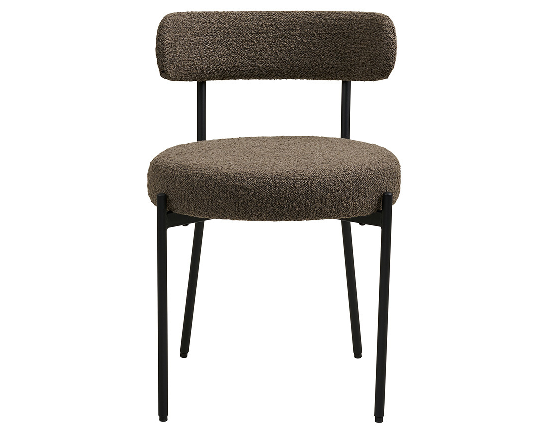 Lot de deux chaises en tissu bouclette Ivanec