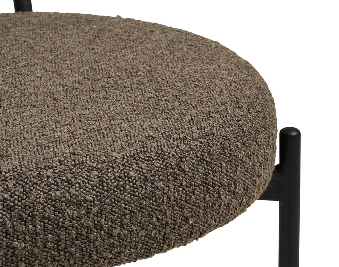 Lot de deux chaises en tissu bouclette Ivanec