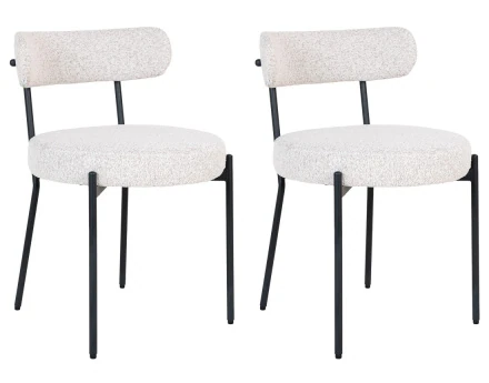 Lot de deux chaises en tissu bouclette Ivanec