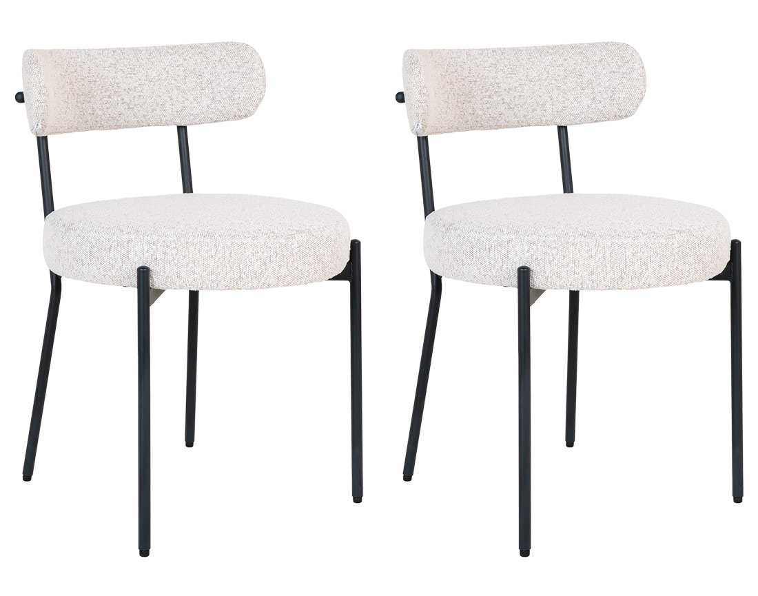 Lot de deux chaises en tissu bouclette Ivanec Lot de deux chaises en tissu bouclette Ivanec