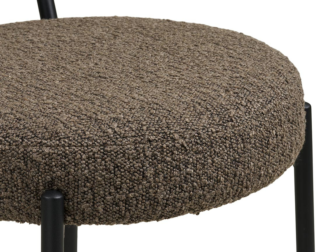 Tabouret de bar en tissu bouclette Ivanec