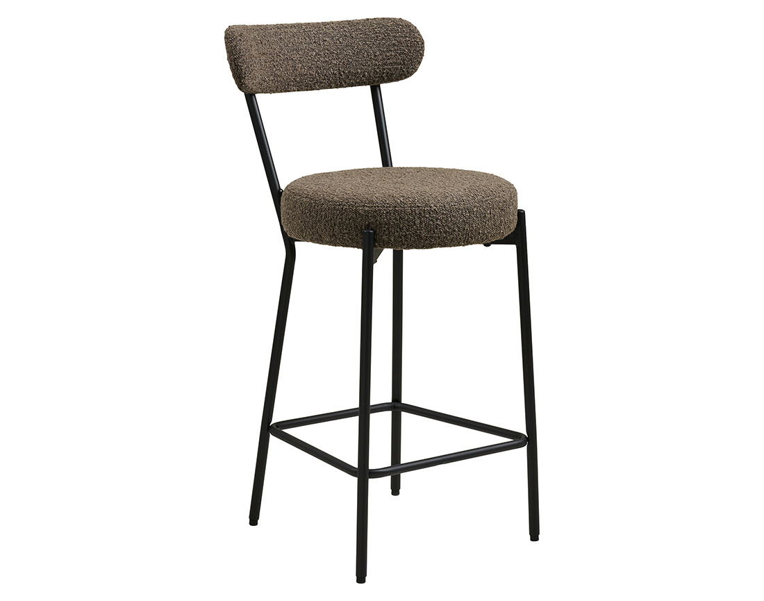 Tabouret de bar en tissu bouclette Ivanec