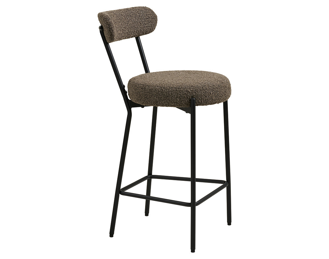Tabouret de bar en tissu bouclette Ivanec