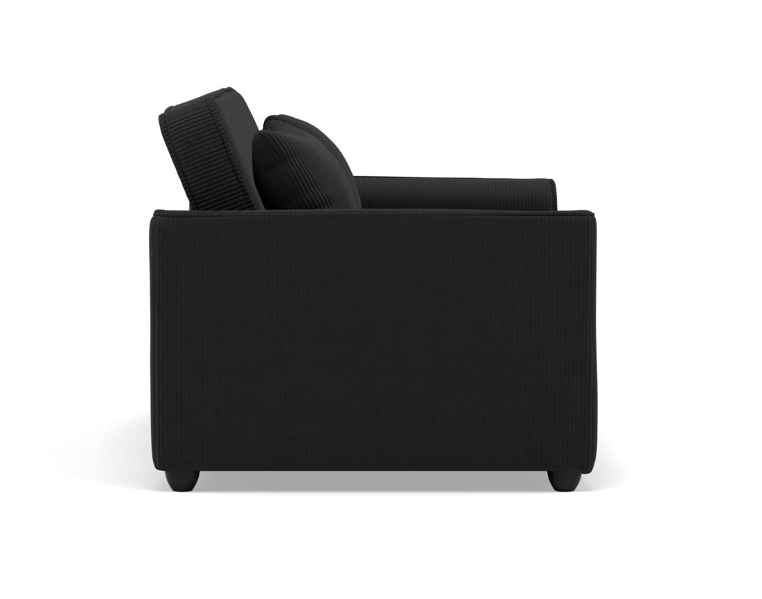 Canapé droit 2 places convertible en velours côtelé Ernest Canapé droit 2 places convertible en velours côtelé Ernest